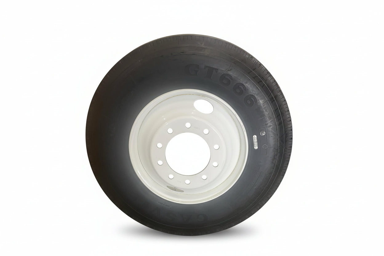 Pneu 11r22.5 Monté sur roue acier(lignée)