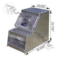 Coffre marche-pied 18po - Aluminium - Ouverture régulière