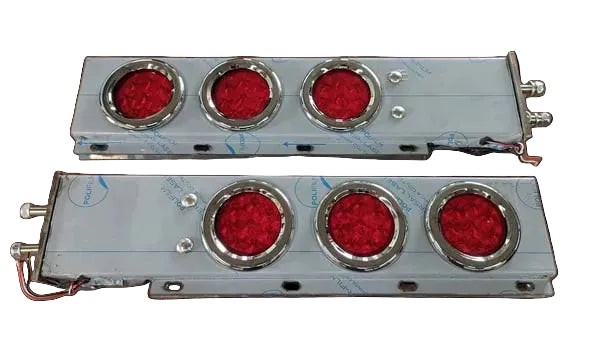 Bras de garde boue avec  2.5'' entre bolt & 4 DEL ROUGE - Stainless