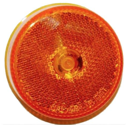 Lumière ronde  réfléchissante 2.5'' Amber/Rouge