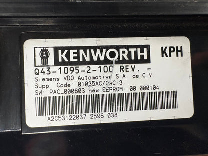 Compteur de vitesse et tableau de bord Kenworth