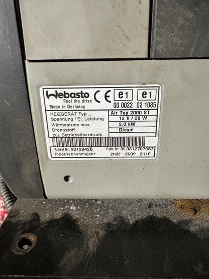 Chauffe cabine Webasto Air Top 2000 ST