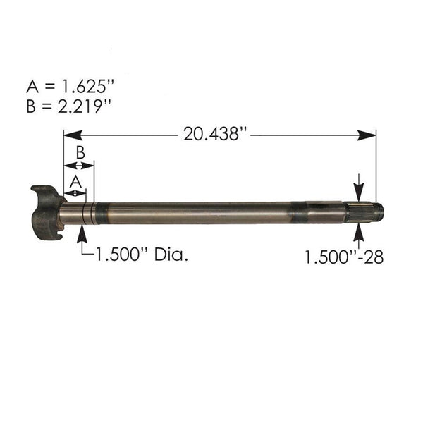 Neuf - Arbre à cames gauche R607181 20.438'' X 1.5'' 28 Splines - 1