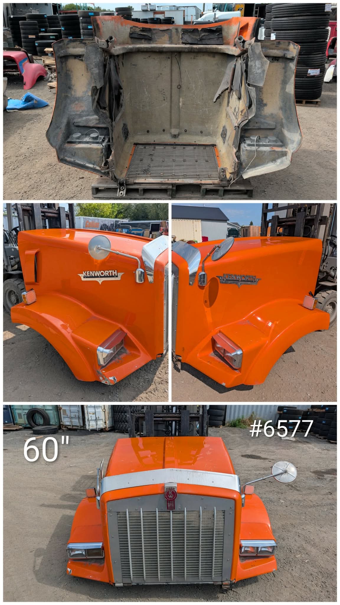 Capot Kenworth T800 orange