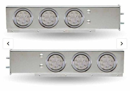 Bras de garde boue avec  2.5'' entre bolt & 4 DEL ROUGE - Stainless