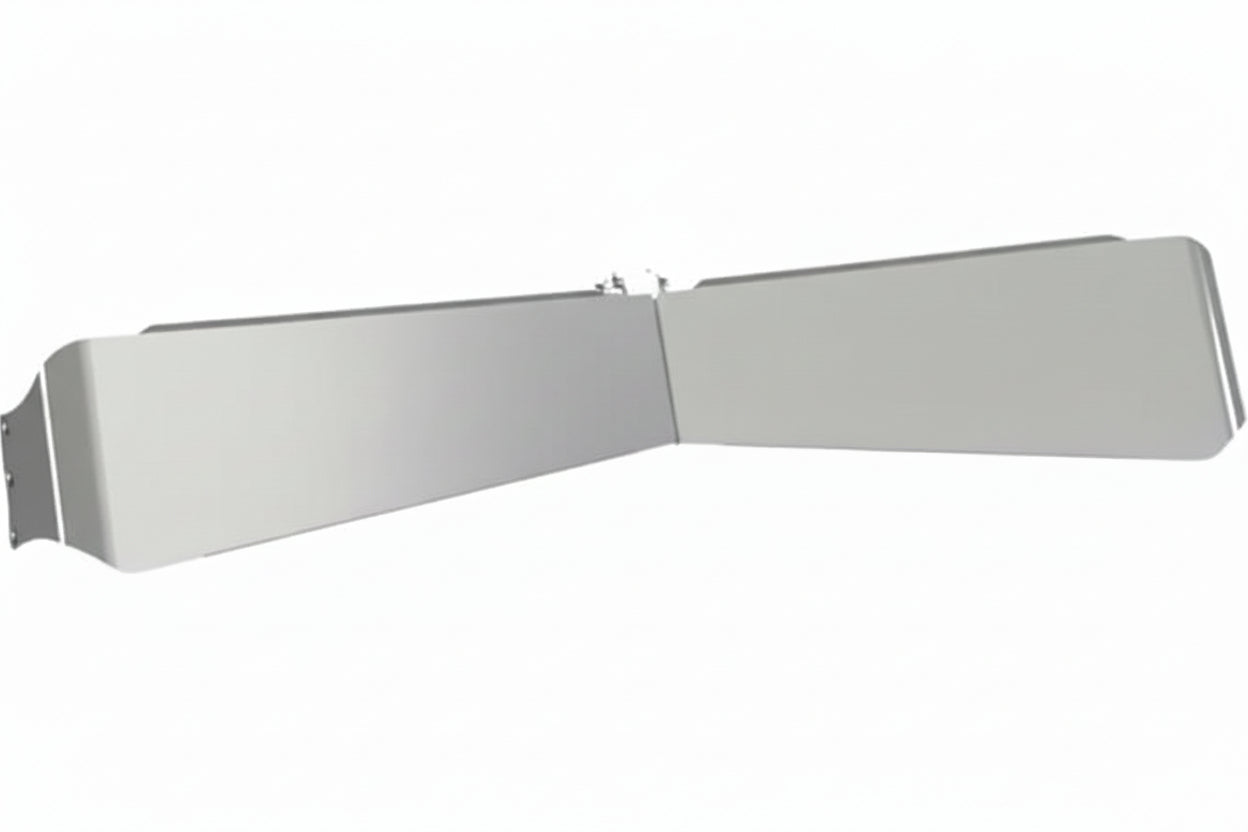 Kenworth - Sunvisor Bowtie , curved glass, stainless, bolt less