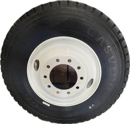 Pneu 11r22.5 Monté sur roue acier